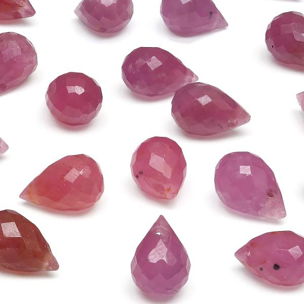粒販売 ルビー ドロップカット 7〜8mm【3粒販売】 / X349 RU6DP