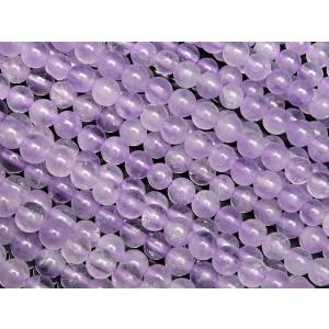 ラベンダーアメジスト 丸玉 4mm【1連販売】 / 6-15 LA4M｜colorfulbeads