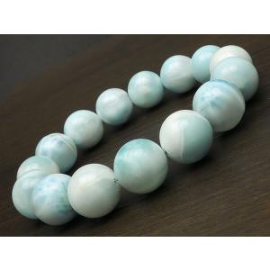AAAAラリマー ブレスレット 14mm ドミニカ 高品質 天然石 宝石