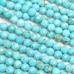 マグネサイトターコイズ 丸玉 4mm［ミントブルー］【1連販売】 / 6-14