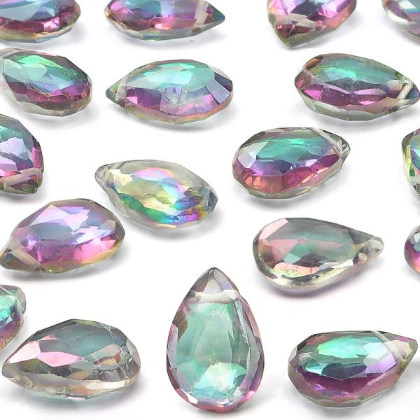 粒販売 ブラジル産 ミスティックトパーズ ペアシェイプカット 9mm【4粒販売】 / T020 TP...