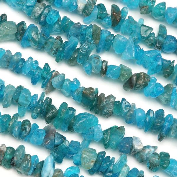ブルーアパタイト チップ 3〜8mm［ロング連］【1連販売】 / 20-110 AP3CP-X