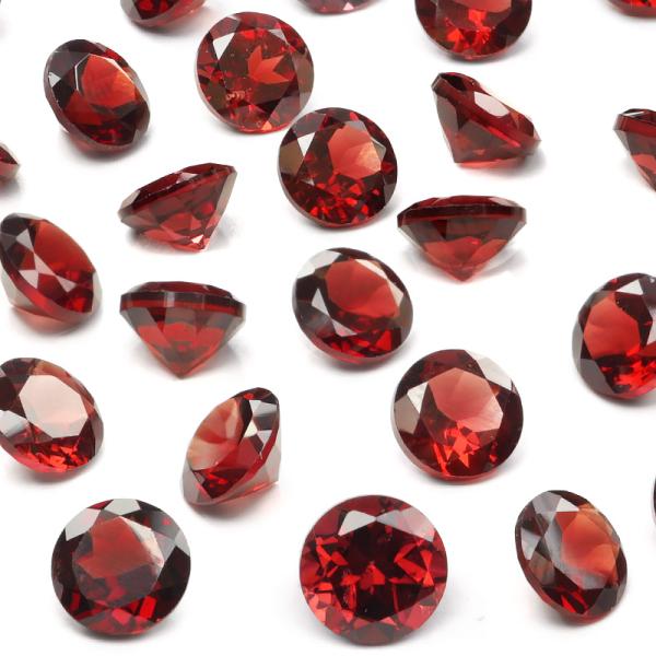 モザンビーク産 ガーネット コインファセットカット ルース 6mm【4コ販売】 / 82-25 GN...
