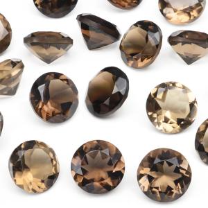 スモーキークォーツ スターカット ペンダントトップ 12mm［ロジウム