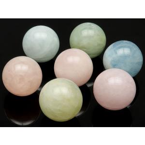 粒販売 ミックスベリル 丸玉 12mm 6粒販売 / T043 AQBE12MX