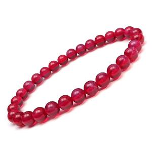 ！！高品質！！真赤のスタールビーブレスレット合成♡贅沢12mm玉♡内径約16cm 合成スタールビー 丸玉ブレス 8mm【1コ販売】 / 2-10 RU8BS-X : 天然石