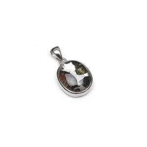 ケニア産 パラサイト セリコ隕石 ペンダントトップ 14×12mm No.266【1点もの】 / 60-22 ME-PT266