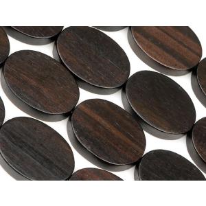 ウッドビーズ エボニー オーバル 20×15mm 1連販売 / 9-90 WD20OV