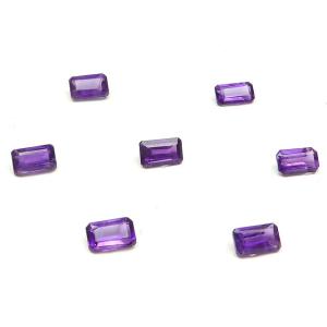アフリカ産 アメジスト レクタングルファセットカット ルース 5×3mm【10コ販売】 / 82-4...