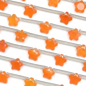 カーネリアン スターカット 6mm【1連販売】 / 9-57 KN6ST-X : 天然石