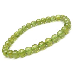 ペリドット 丸玉ブレス 6mm 【1コ販売】 / 3-3 PE6BS-X｜colorfulbeads