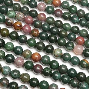 ブラッドストーン 丸玉 4mm【1連販売】 / 6-16 BS4M-X｜colorfulbeads