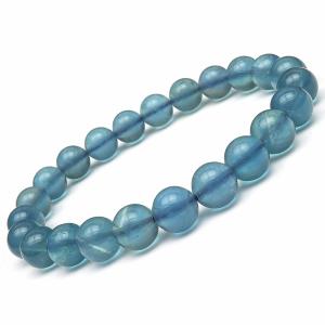 ブルーフローライト 丸玉 ブレス 8mm【1コ販売】 / 2-45 FR8BS-X｜colorfulbeads