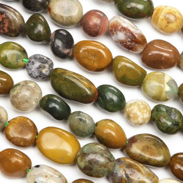 オーシャンジャスパー ナゲット 5〜11mm【1連販売】 / 9-61 JA5NG-X