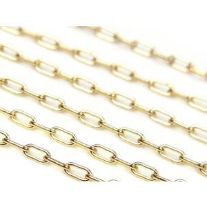 14KGF 長あずきチェーン 2.2mm[10cm販売] / 14K-CH53-NAZ22