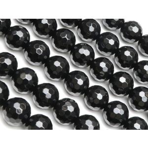 オニキス 128面カット 丸玉 8mm【1連販売】 / 2-36 OX8MC