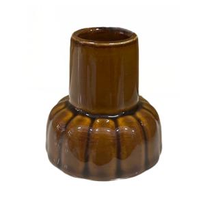 野線香立て 陶器 茶 底なし 仏具 （ 日本製 線香立て 線香 お彼岸 彼岸 法要 法事 仏壇用 仏具用品 祭壇 ）