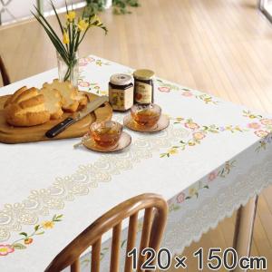 テーブルクロス 120×150cm MGプリントレース ローレライ 樹脂製 日本製