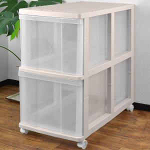 収納ケース 押入れ収納ケース ジャンボ 深型 2段 引き出し キャスター