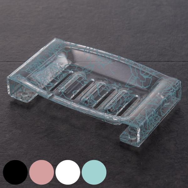 石鹸置き 石けん置き クリアローズ ソープディッシュ バス用 （ 石鹸皿 石けん皿 洗面用品 ）