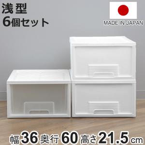 平和工業 収納ケース クローゼット 浅型 ファインテナー 幅36×奥行60