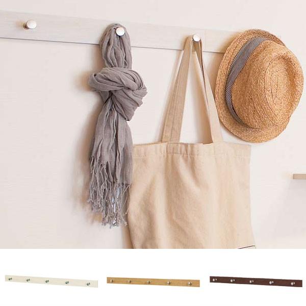 壁掛け　フック　ライン5連フック　約 幅80cm　ハンガーフック　石膏ボード用 （ 壁面収納 収納 ...
