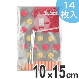 プリントポリ袋 ロールプリントポリ袋 フラワー＆クローバー 50枚入り