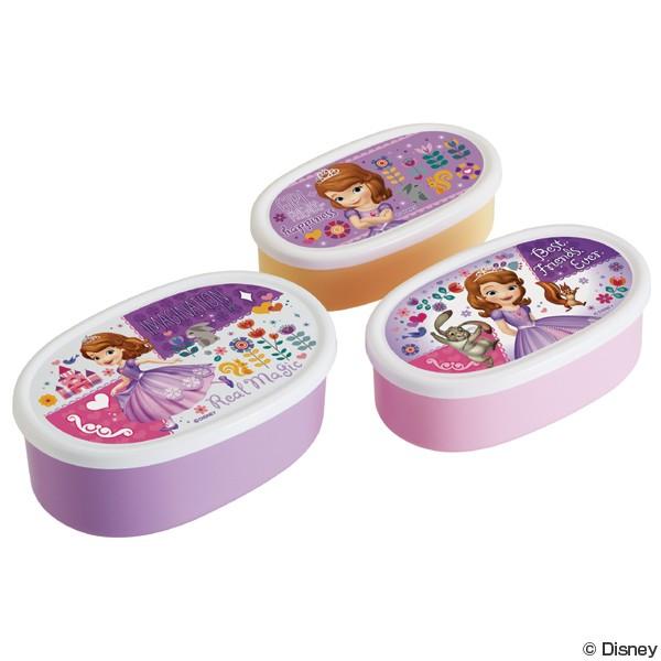 お弁当箱　シール容器　ちいさなプリンセスソフィア　3個入　子供用 （ ランチボックス 保存容器 弁当...