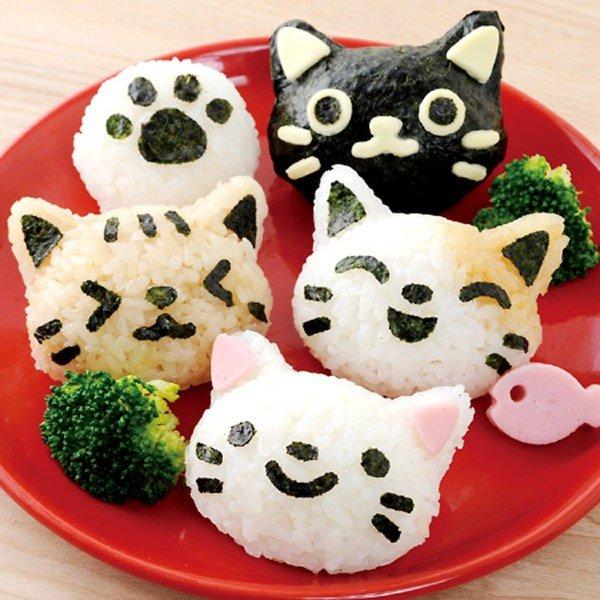 おにぎり押し型 おむすびニャン おにぎり抜き型 キャラ弁 （ ご飯押し型 お弁当グッズ ）