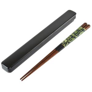 箸＆箸箱セット　ワイルドサファリコンビ　21cm　男性用　日本製 （ 食洗機対応 メンズ 箸ケース ）｜colorfulbox