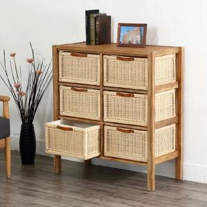 籐 飾り棚 4段 ラタン製 スリムタイプ 幅50cm （ ディスプレイラック