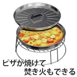 村の鍛冶屋 オリジナルピザ窯26cm＋ガスコンロ用焼き台セット［MK