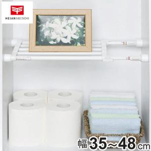 つっぱり棚 突ぱり伸縮棚 超ミニ 取付幅：35〜48cm （ 突っ張り棚 強力 つっぱり 伸縮 ）