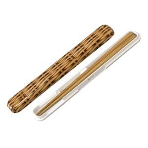 箸＆箸箱セット　木箸　かぶせ蓋　日本製　PANIER　18cm （ お箸 お弁当用 はし ）｜colorfulbox