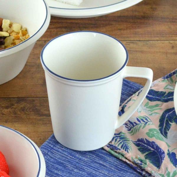 マグカップ 270ml コンコード ブルーライン 洋食器 陶器 （ 食器 硬質陶器 コップ カップ ...