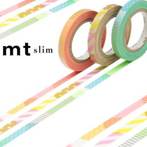 マスキングテープ　mt　slim　deco　E　スリム　幅6mm （ カモ井加工紙 マステ 和紙テープ ）｜colorfulbox