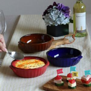 TAMAKI グラタン皿 16cm ラウンド ギャザー （ 食洗機対応 電子レンジ