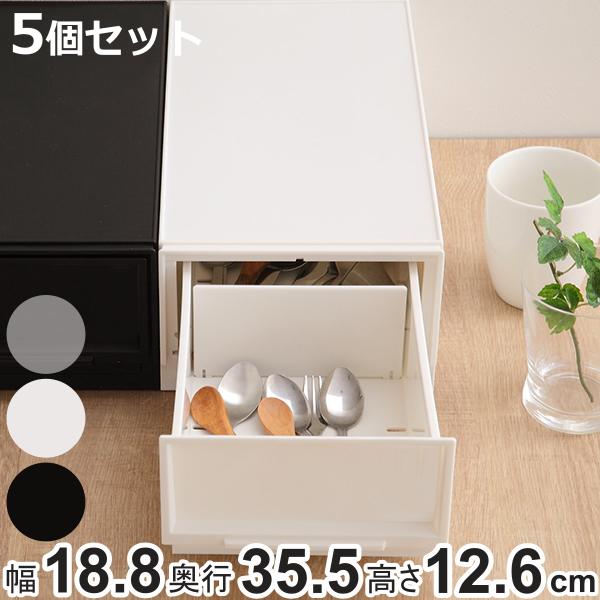 収納ケース ナチュラ クリアモジュール スリムS 幅18.8×奥行35.5×高さ12.6cm 同色5...