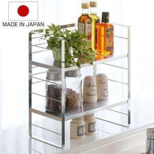 下村企販 キッチンラック ステンレス棚の出窓シェルフ 幅38cm 日本製
