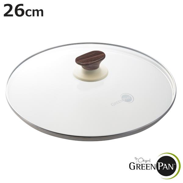 GREEN PAN グリーンパン ガラス蓋 26cm WOOD-BE ウッドビー （ 鍋蓋 鍋ふた ...