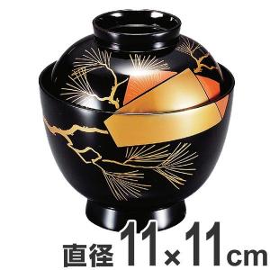 吸い物椀 木製 4.2寸 稲穂 黒漆塗 漆塗 汁椀 吸い物 本漆塗 磨蒔絵 和