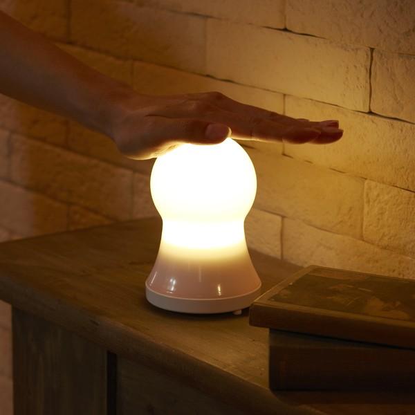 ライト てるてるランタン LED デスクライト コードレス 電池式 ベッドサイド ランプ 照明 （ ...