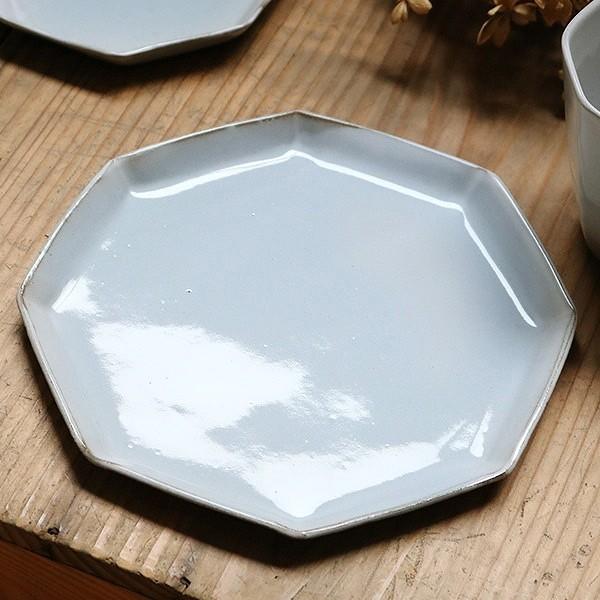 プレート 19cm 洋食器 アミューズ 陶器 食器 笠間焼 日本製 （ 皿 お皿 取り皿 八角形 ）