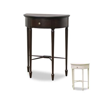 東海家具工業 コンソールテーブル 半円 アンティーク ホワイト 木製