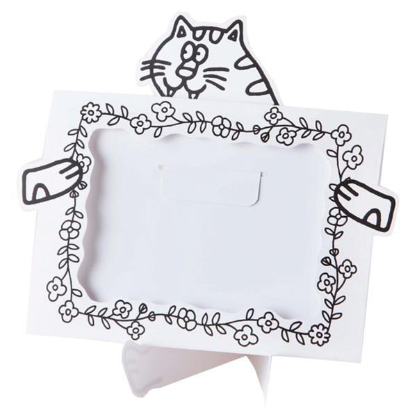 フォトスタンド ペインタホリック トラネコ （ 写真たて 紙製 塗り絵 ）