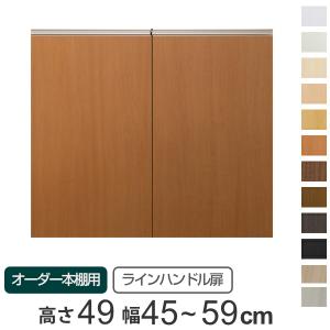 オーダー本棚用扉 高さ60cm 幅45-59cm type60 （ オーダーメイド セミ