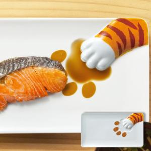 プレート どろぼう猫魚プレート とらねこ 皿 仕切り皿 磁器 食器 （ 食