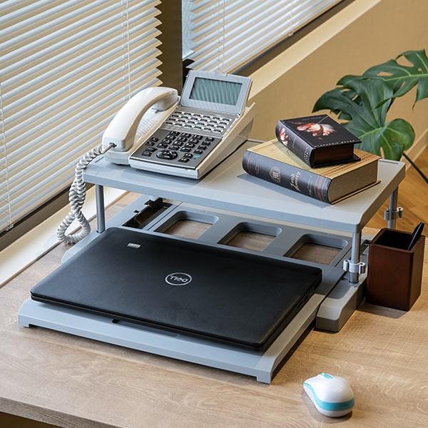 パソコンラック 卓上 約 幅49×奥行33×高さ13cm ノートパソコン用 13型 （ パソコン P...