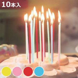 キャンドル パーティーキャンドル 12cmミニスリムシルバー巻きパステル