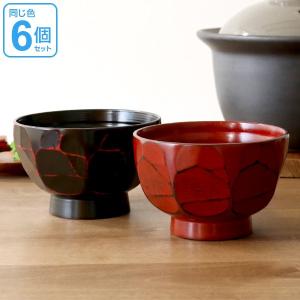 どんぶり 木製 500ml 布張り丼 漆 丼 天然木 食器 同色6個セット （ 汁